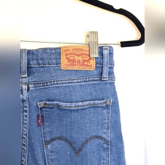 Levi's 721 High Rise Distressed Blue Skinny Jeans Size 25 - Picture 5 of 8